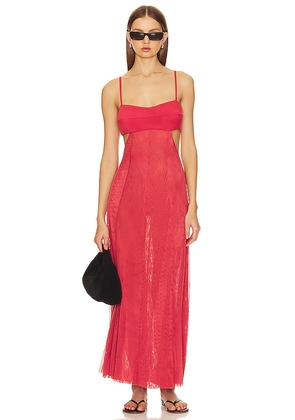 Vix Swimwear Melinda Long Dress in Red. Size S.