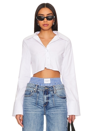 SNDYS Alma Shirt in White. Size L, S, XL, XS, XXS.