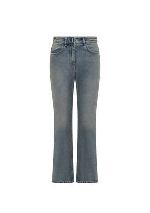 Givenchy Denim Boot Cut Trousers With Chains