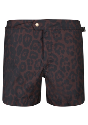 Tom Ford Leopard Brown/black Swimsuit