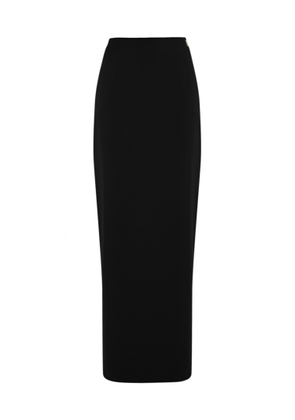 Elisabetta Franchi Long Skirt In Light Crepe With Slit