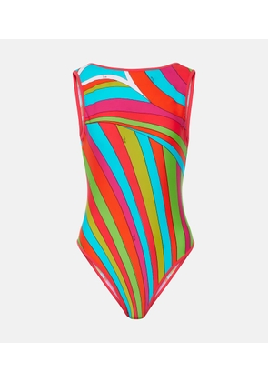 Pucci Iride open-back swimsuit