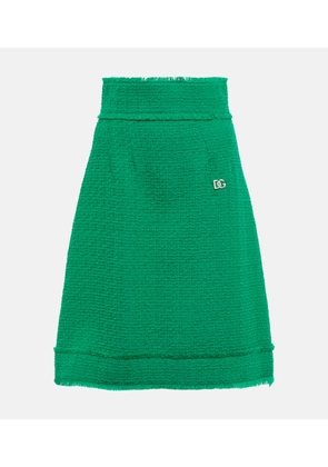 Dolce&Gabbana A-line tweed midi skirt