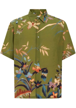 ETRO floral-print silk shirt - Green