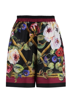 Dolce & Gabbana Printed Silk Shorts