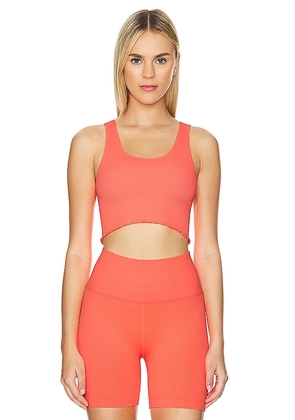 Spiritual Gangster Amor Crop Tank in Coral. Size XS-S.