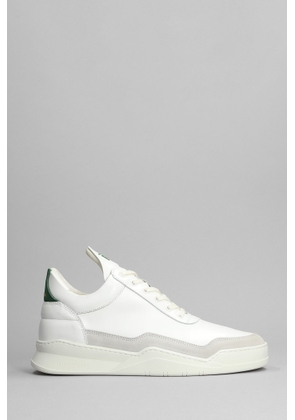 Filling Pieces Sneakers In White Suede And Leather