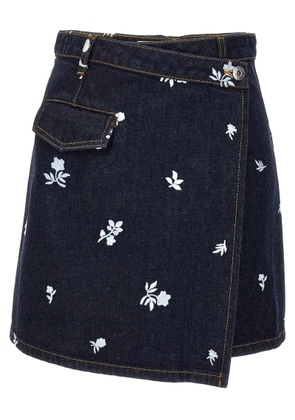 Lanvin All-Over Embroidery Skirt