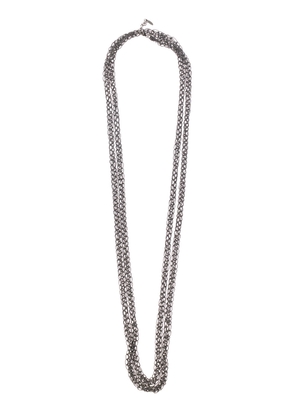 Brunello Cucinelli Precious Loops Grey Necklace In Brass Woman