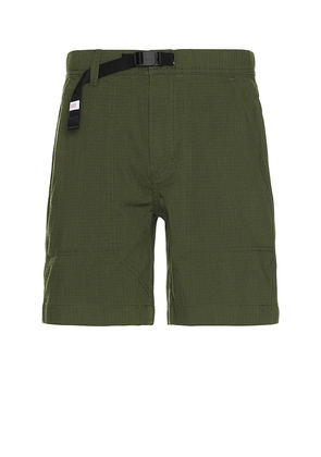 TOPO DESIGNS Mountain Ripstop Shorts in Olive. Size M, S, XL/1X.