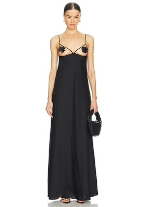 SELEZZA LONDON Eleanor Maxi Dress in Black. Size M, S, XS.