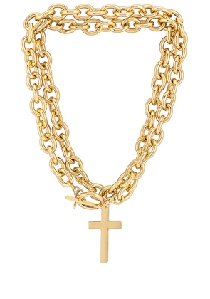 8 Other Reasons Reagan Necklace in Metallic Gold.