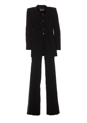 Elisabetta Franchi Logo Plaque Peak Lapels Suit