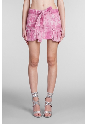 Blumarine Skirt In Rose-Pink Cotton