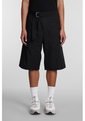 Oamc Shorts In Black Cotton