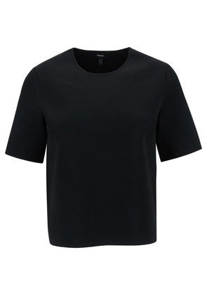 Theory Black T-Shirt With U Neckline In Viscose Blend Woman