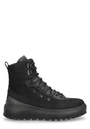 Stone Island Round-Toe Lace-Up Ankle Boots