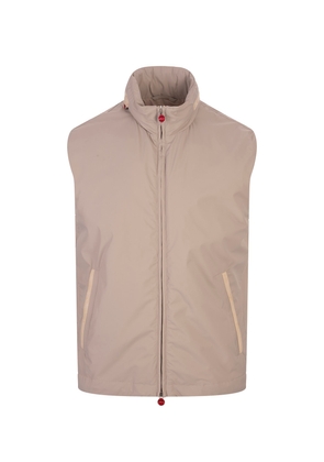Kiton Beige Vest With Pull-Out Hood