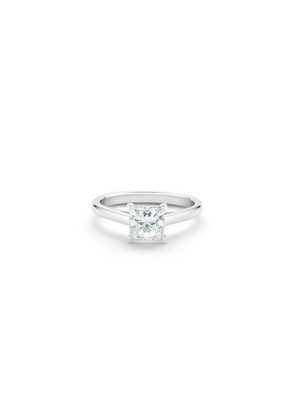 De Beers Db Classic Princess-cut Diamond Ring In Platinum