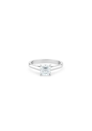 De Beers Db Classic Asscher-cut Diamond Ring In Platinum