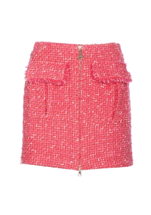 Patrizia Pepe Zip Tweed Mini Skirt