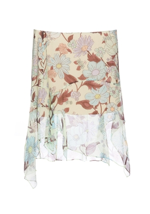 Stella Mccartney Silk Skirt Lady Garden Print