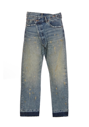 R13 Gold Splatter Crossover Clinton Blue Jeans
