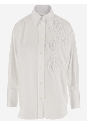 Alberto Biani Cotton Shirt With Embroidery
