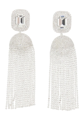 Magda Butrym Silver-Colored Earrings With A Cascade Of Crystals In Brass Woman