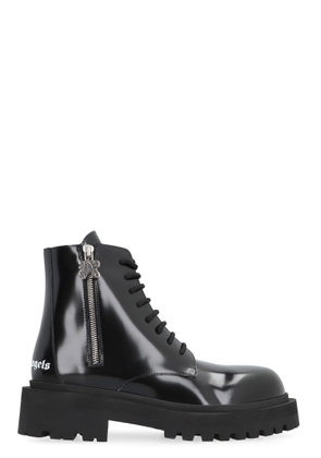 Palm Angels Leather Lace-Up Boots