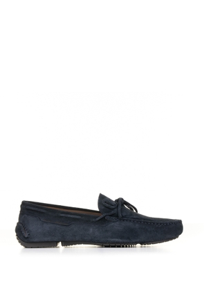 Fratelli Rossetti One Moccasin In Navy Blue Suede