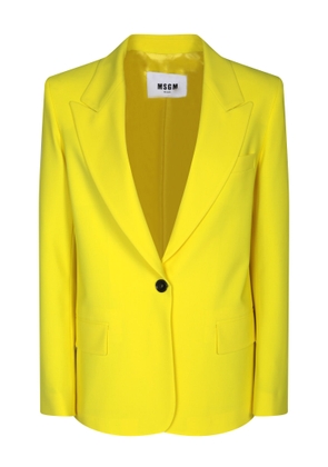 Msgm Single-Breasted Yellow Jacket