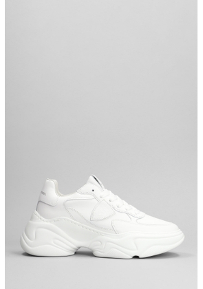 Philippe Model Rivoli Low Sneakers In White Leather