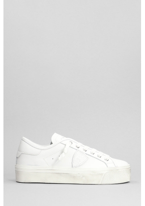 Philippe Model Paris Haute Low Sneakers In White Leather