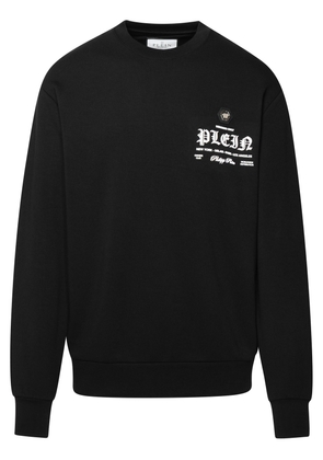 Philipp Plein Black Cotton Blend Sweatshirt