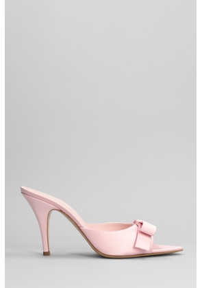 Gia Borghini Honorine Slipper-Mule In Rose-Pink Satin