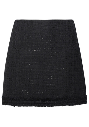 Versace Black Cotton Blend Miniskirt