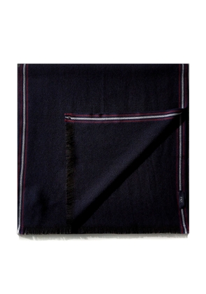 Fay Two-Tone Diagonal Weave Wool Scarf