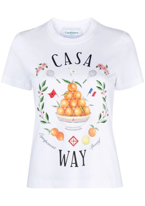 Casablanca White Cotton T-Shirt