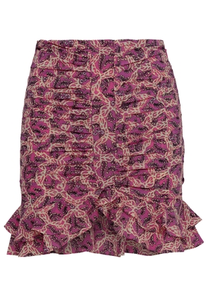 Isabel Marant Milendi Pink Silk Miniskirt