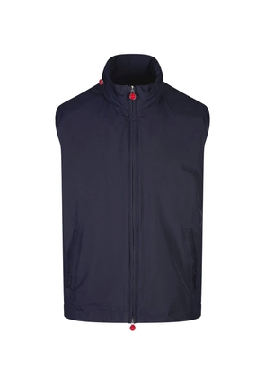 Kiton Blue Vest With Pull-Out Hood