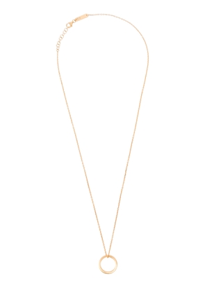 Maison Margiela Gold Tone Necklace With Branded Ring Detail In Silver Woman