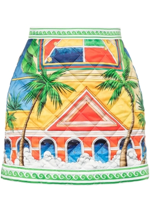 Casablanca Triomphe Dorange Quilted Mini Skirt