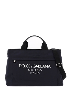 Dolce & Gabbana Rubberized Logo Nylon Duffle Bag