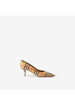 Burberry Vintage Check Leather Point-toe Pumps