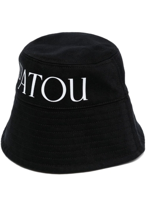 Patou Black Cotton Bucket Hat