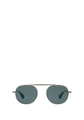Garrett Leight Van Buren Ii Sun Silver-Sea Grey/flat Pure Blue Smoke Sunglasses