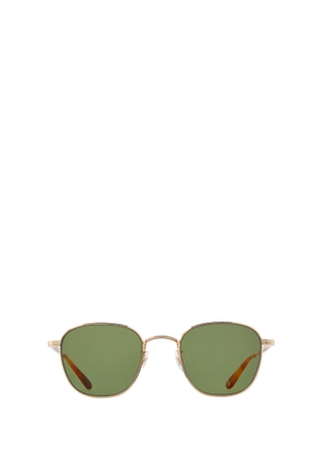 Garrett Leight World Sun Gold-Ember Tortoise/semi-Flat Green Sunglasses