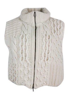 Fabiana Filippi Sleeveless Down Vest In Fine And Soft Cashmere With Sustainable Padding