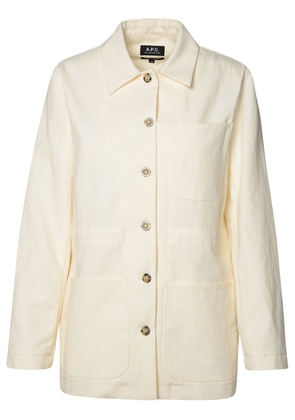 A.p.c. White Cotton Blend Jacket